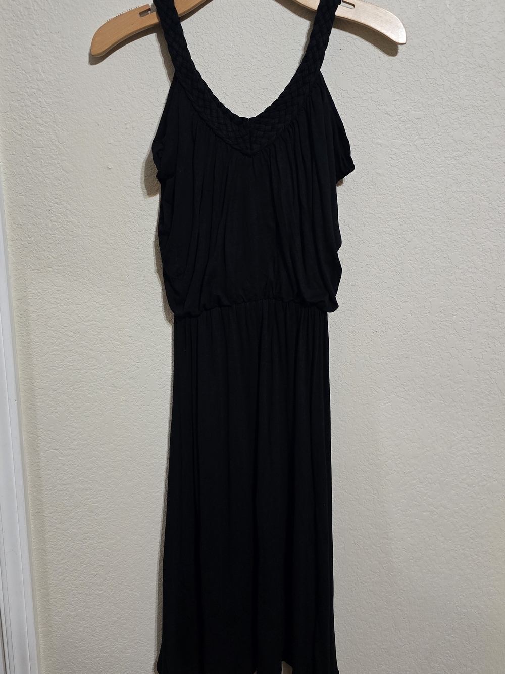 Banana Republic Black Braided-Strap Maxi Dress